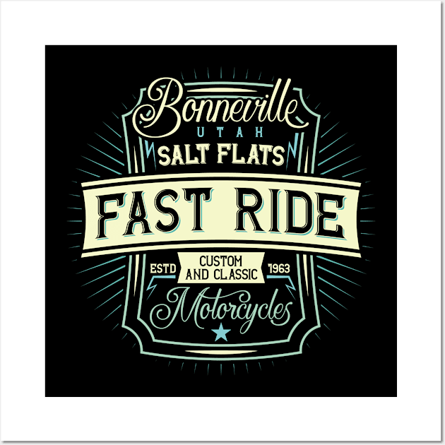 Bonneville Utah Fast Ride Wall Art by BrillianD